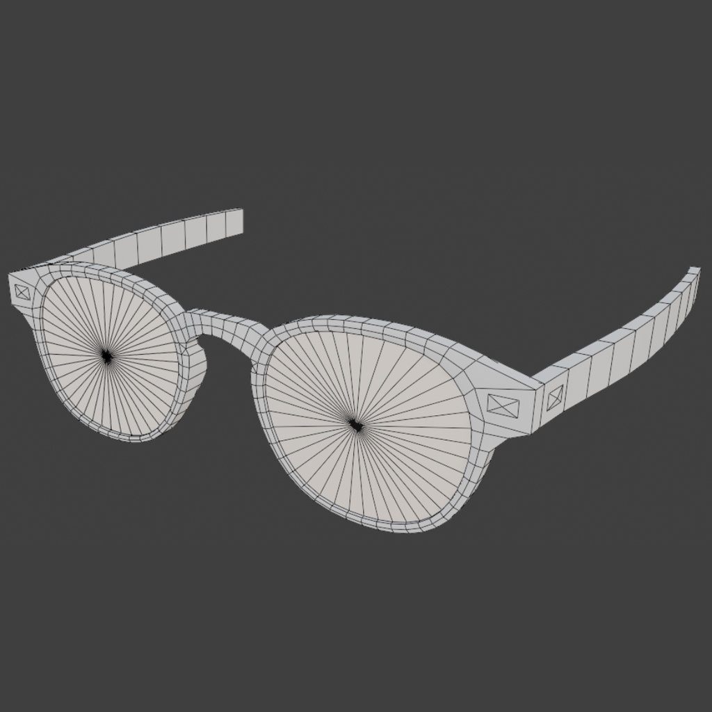 【10アバター対応】ボスリントン眼鏡 “JOHNNY” 【VRC想定】