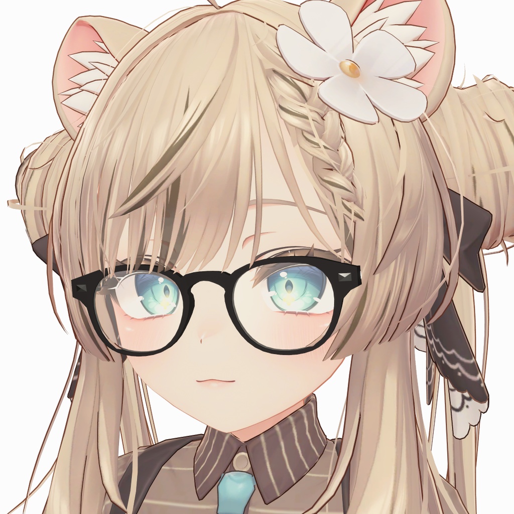 【10アバター対応】ボスリントン眼鏡 “JOHNNY” 【VRC想定】