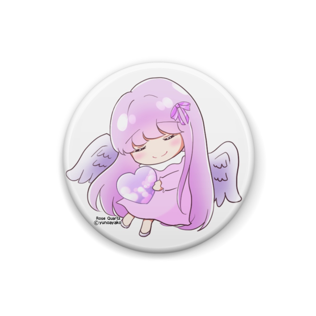 Rose quartzミニ缶バッジ