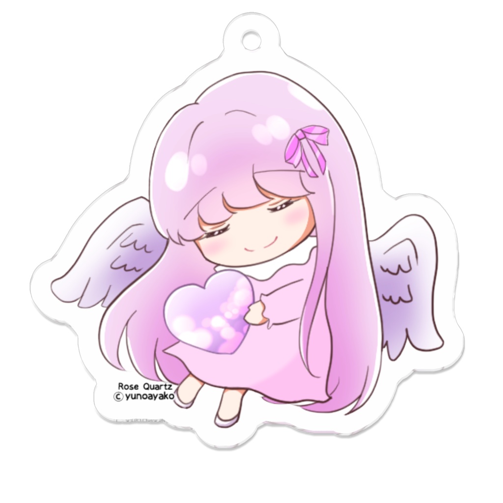 ローズクォーツオリキャラアクリルキーホルダー