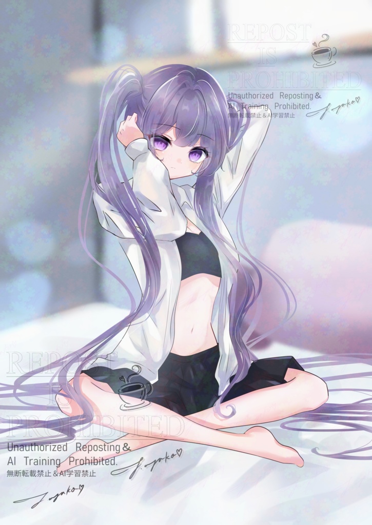 ツインテちゃんオリジナルイラスト待受画面＆壁紙