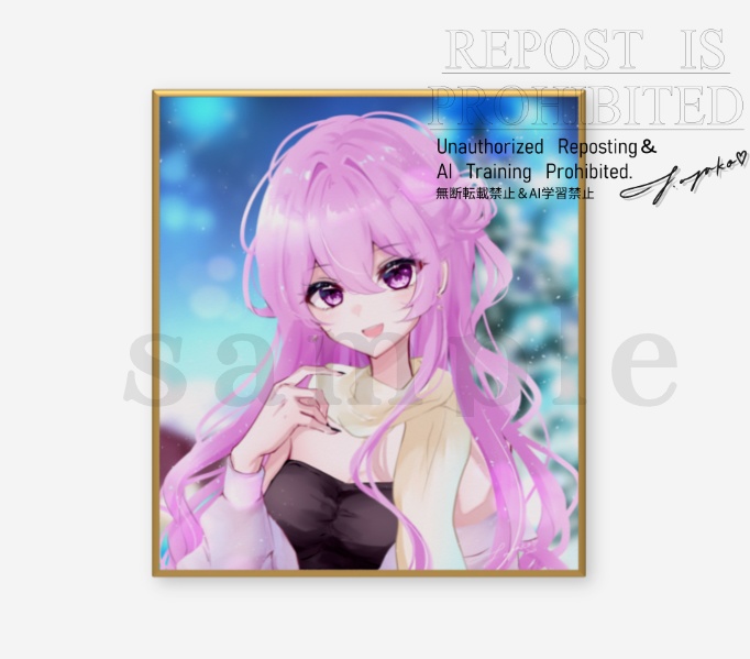 ゆのあやこ代理ちゃんXmas2025ミニ色紙