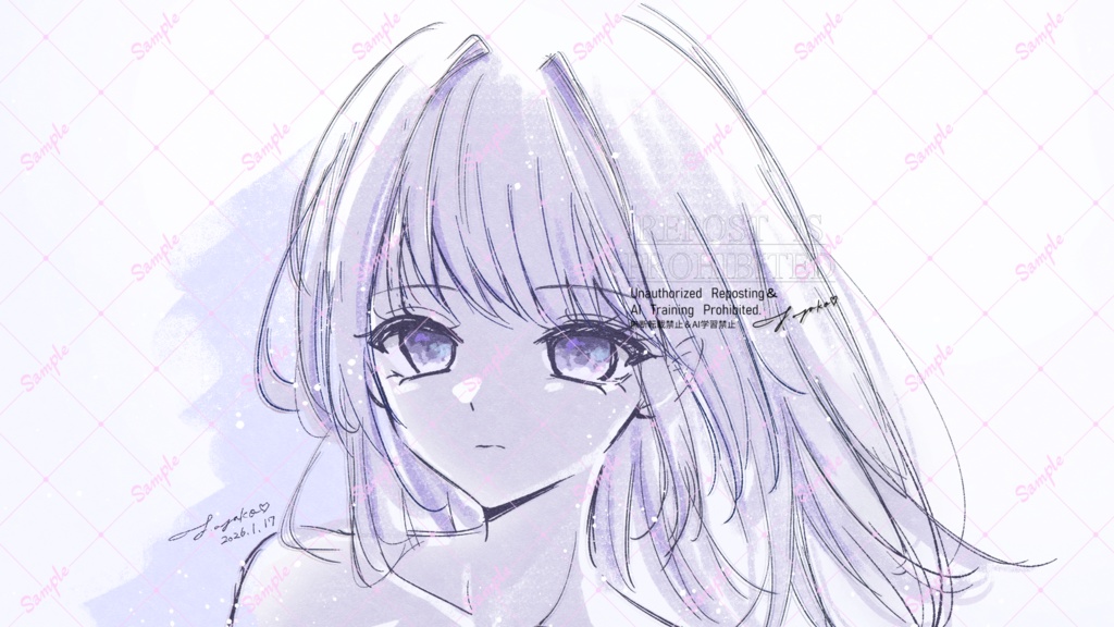 オリジナル絵【泣かない】観賞用