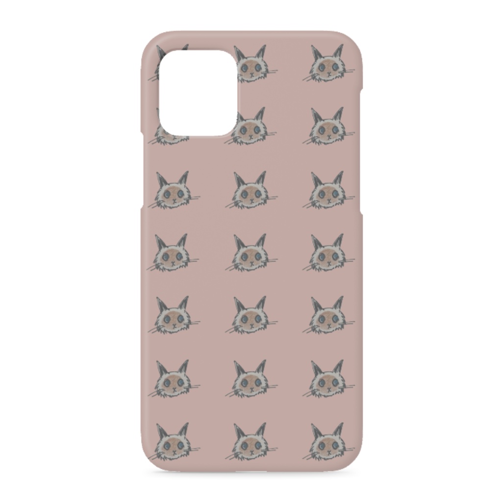 iPhoneケース シャム猫02 側面あり