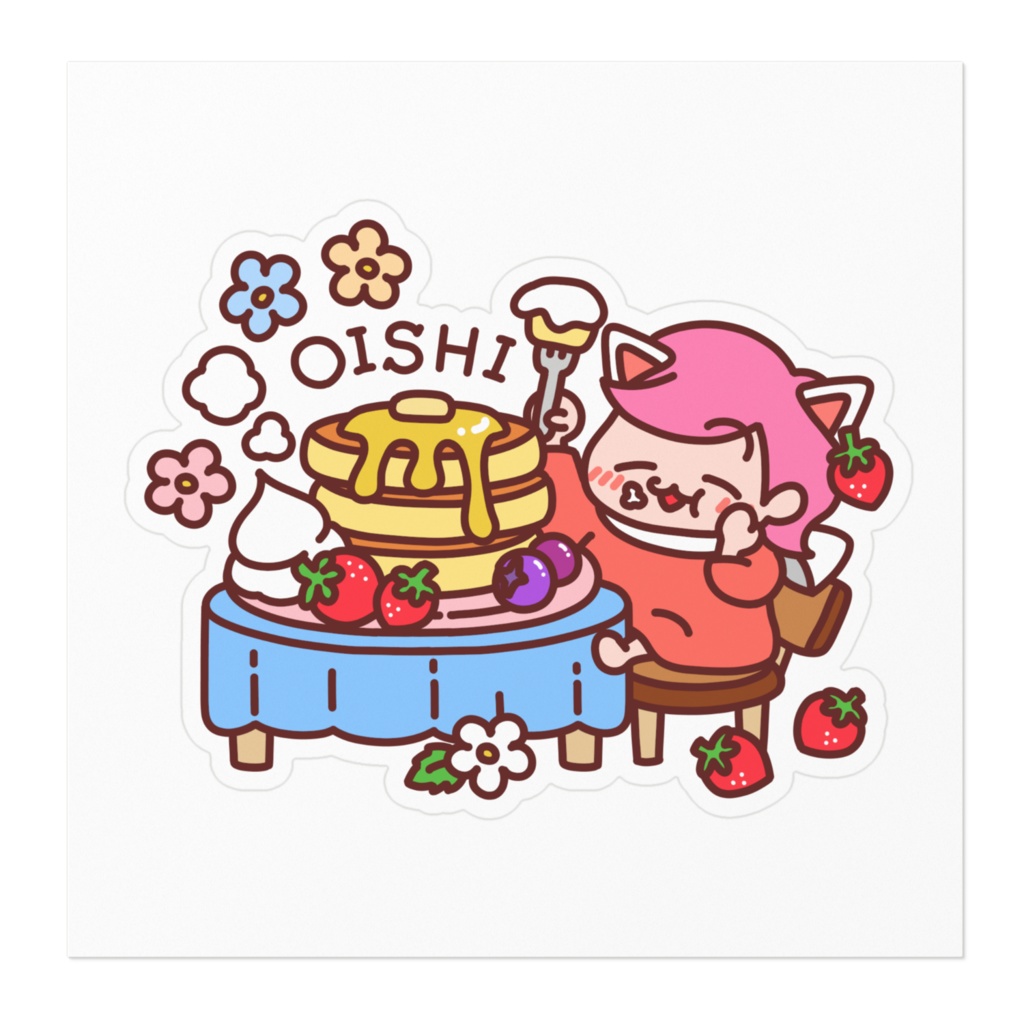 ステッカー:もぐもぐもこちゃんver.