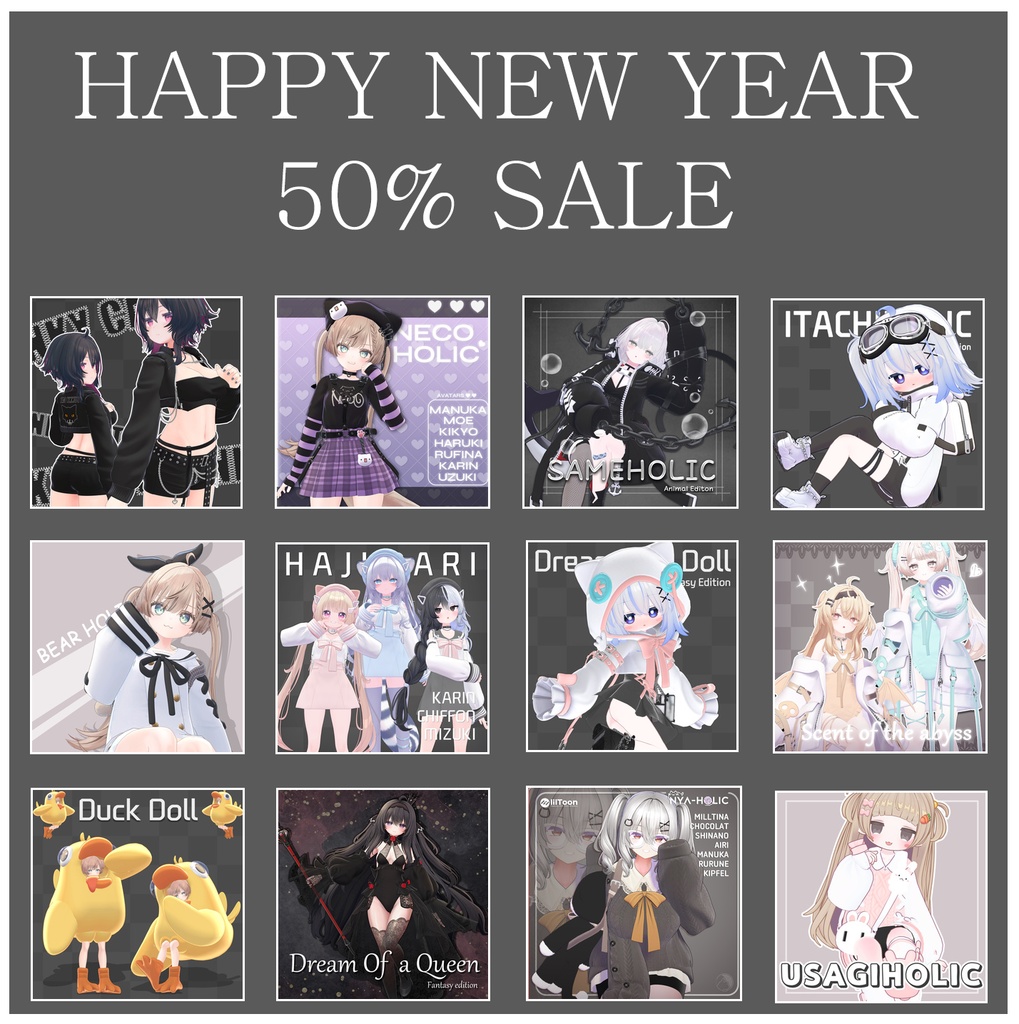 HAPPY NEW YEAR 50% SALE