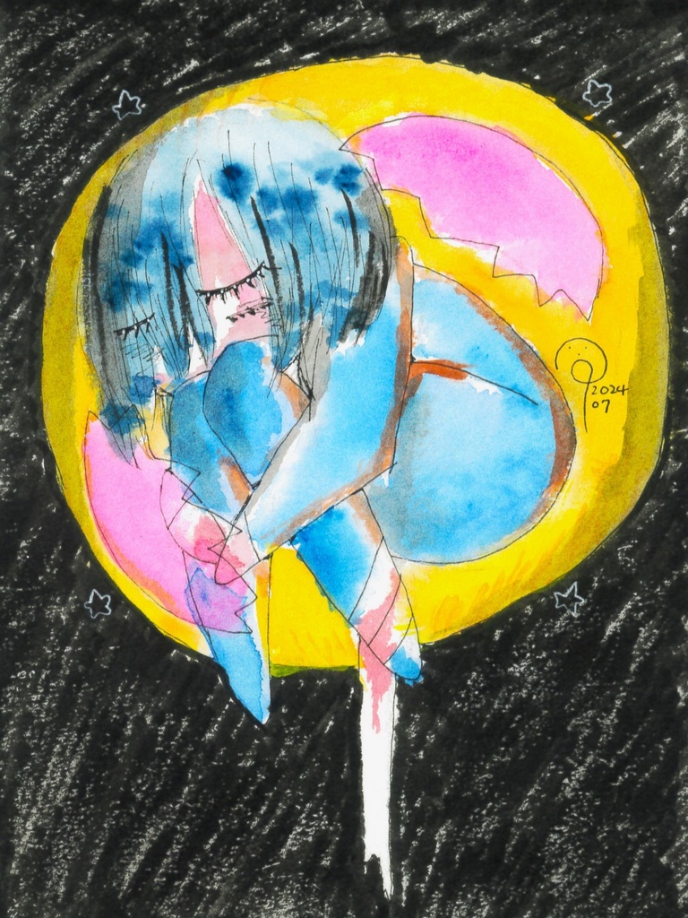 額装原画「ねむろう」(着払い)