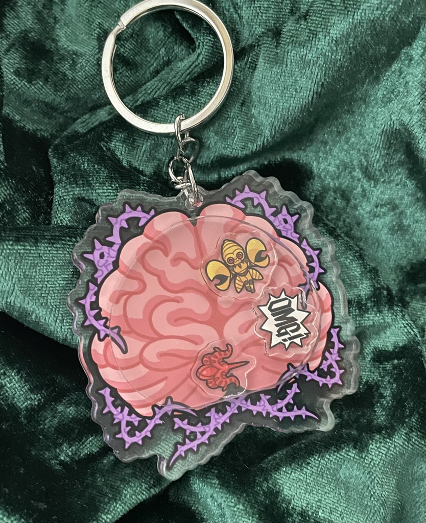 シャカシャカアクリルキーホルダー🧠🟥
