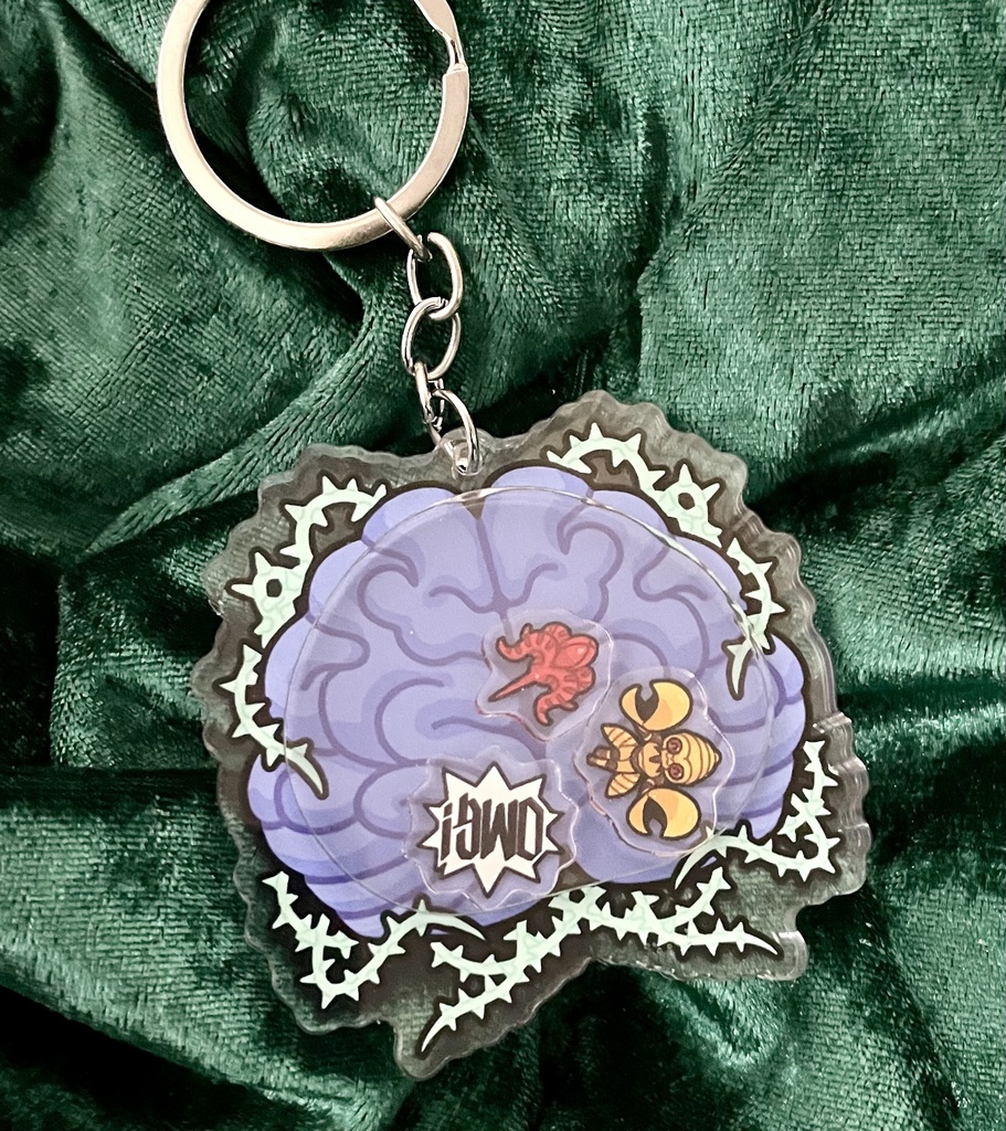 シャカシャカアクリルキーホルダー🧠🟦