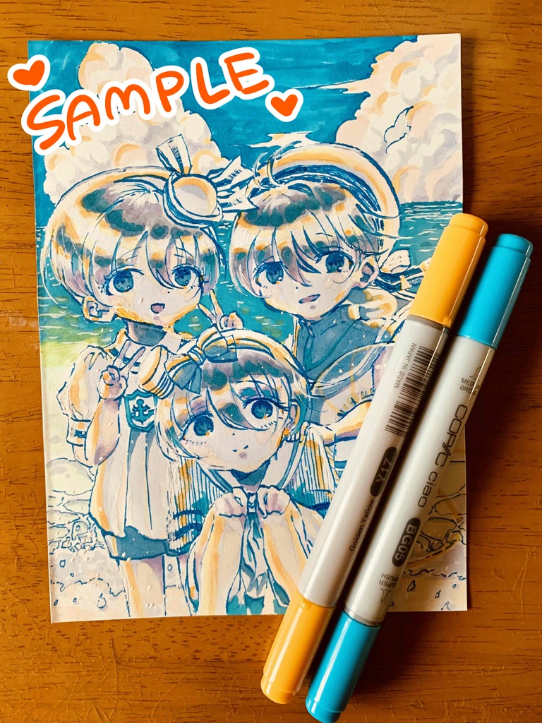 原画【男の子】「少年たちのなつやすみ」