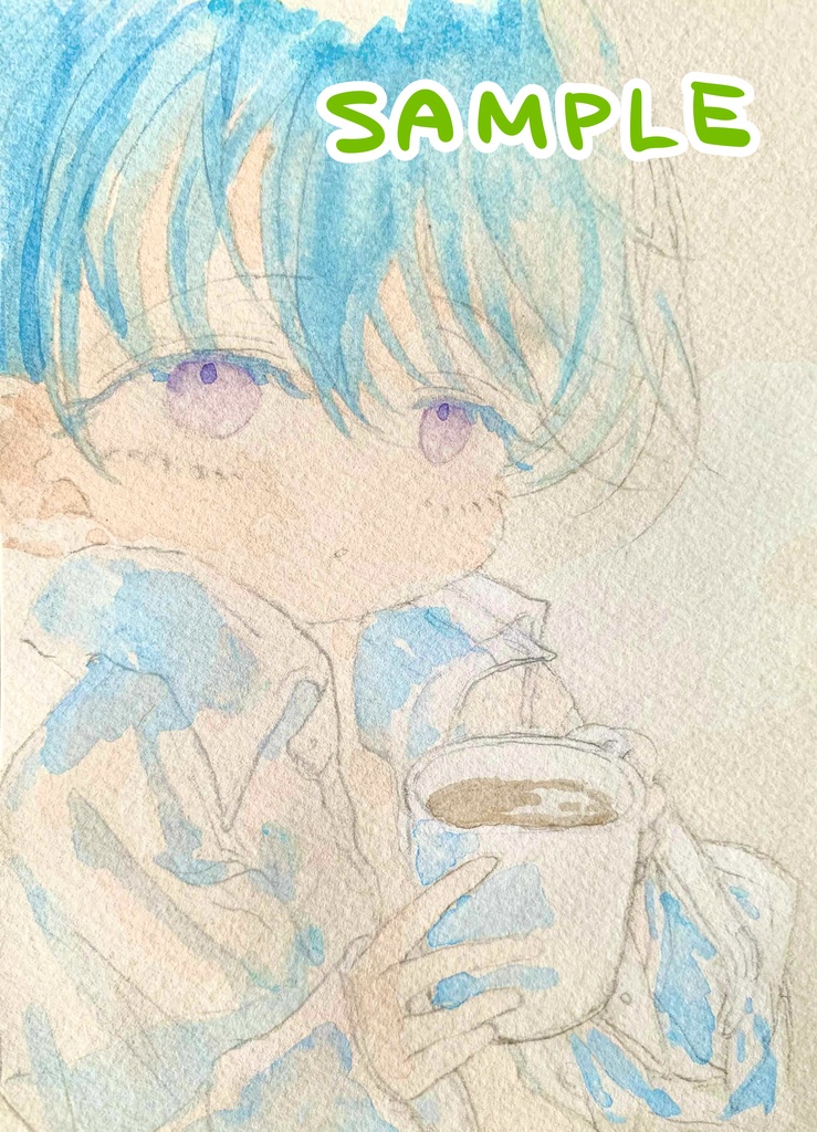 原画【男の子】「寝起き_A55」