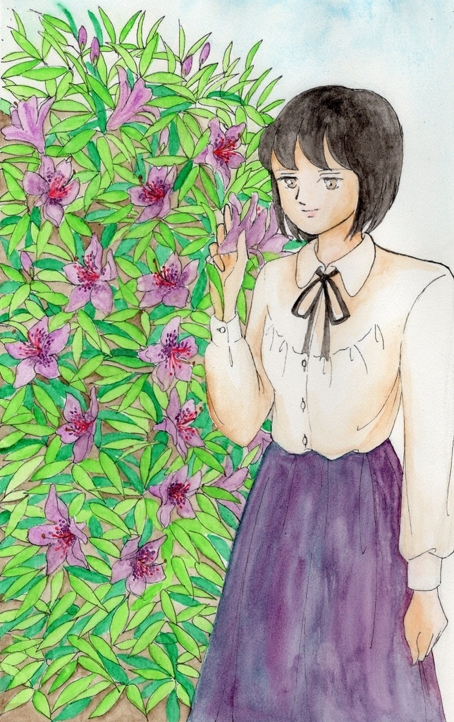 ポストカード　おおむらさき