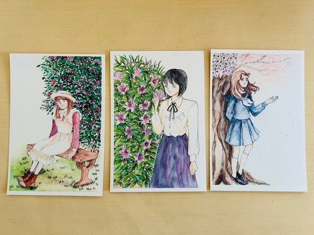 春の花のポストカードセット
