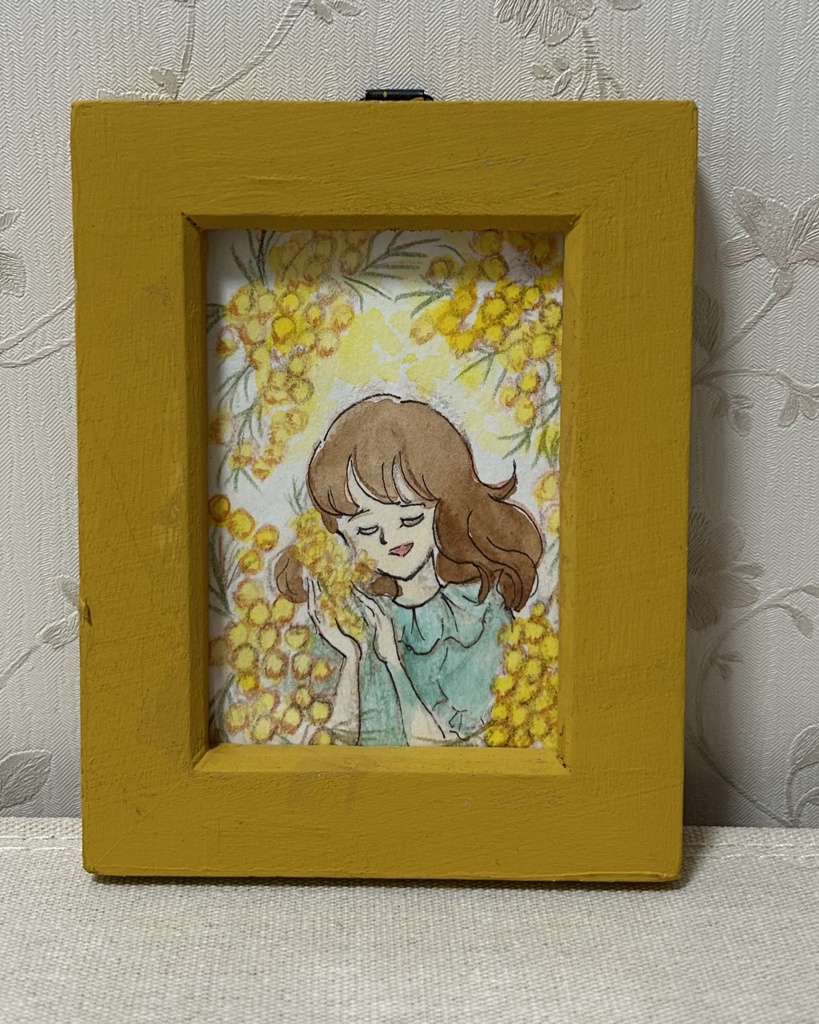 ミニ額　ミモザ