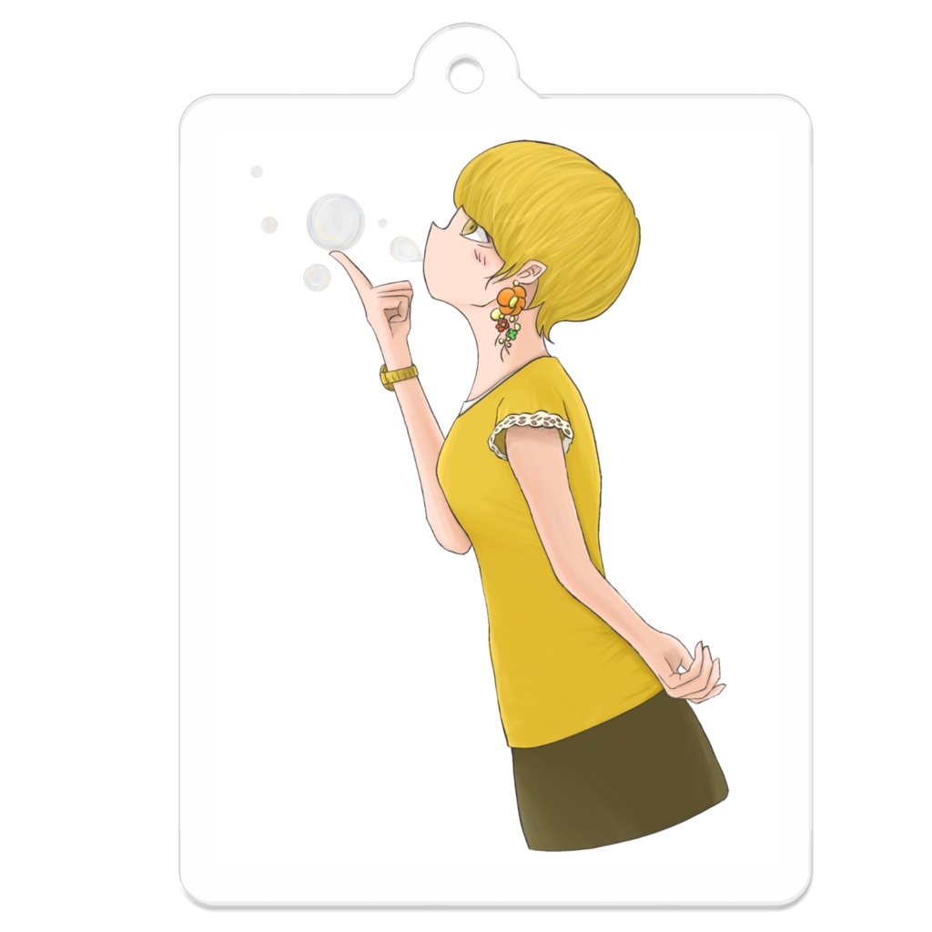 Shabonアクリルキーホルダー(yellow)