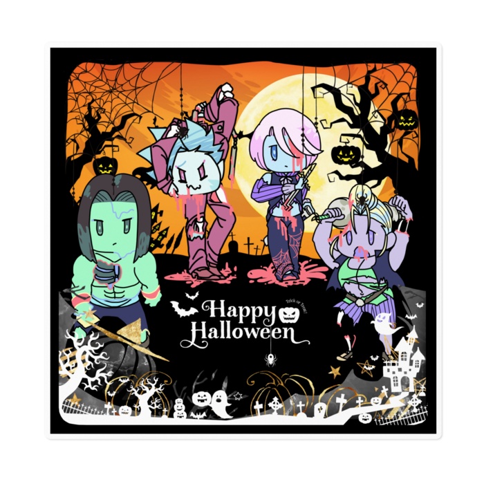ハロウィングッズ<大きいステッカー>