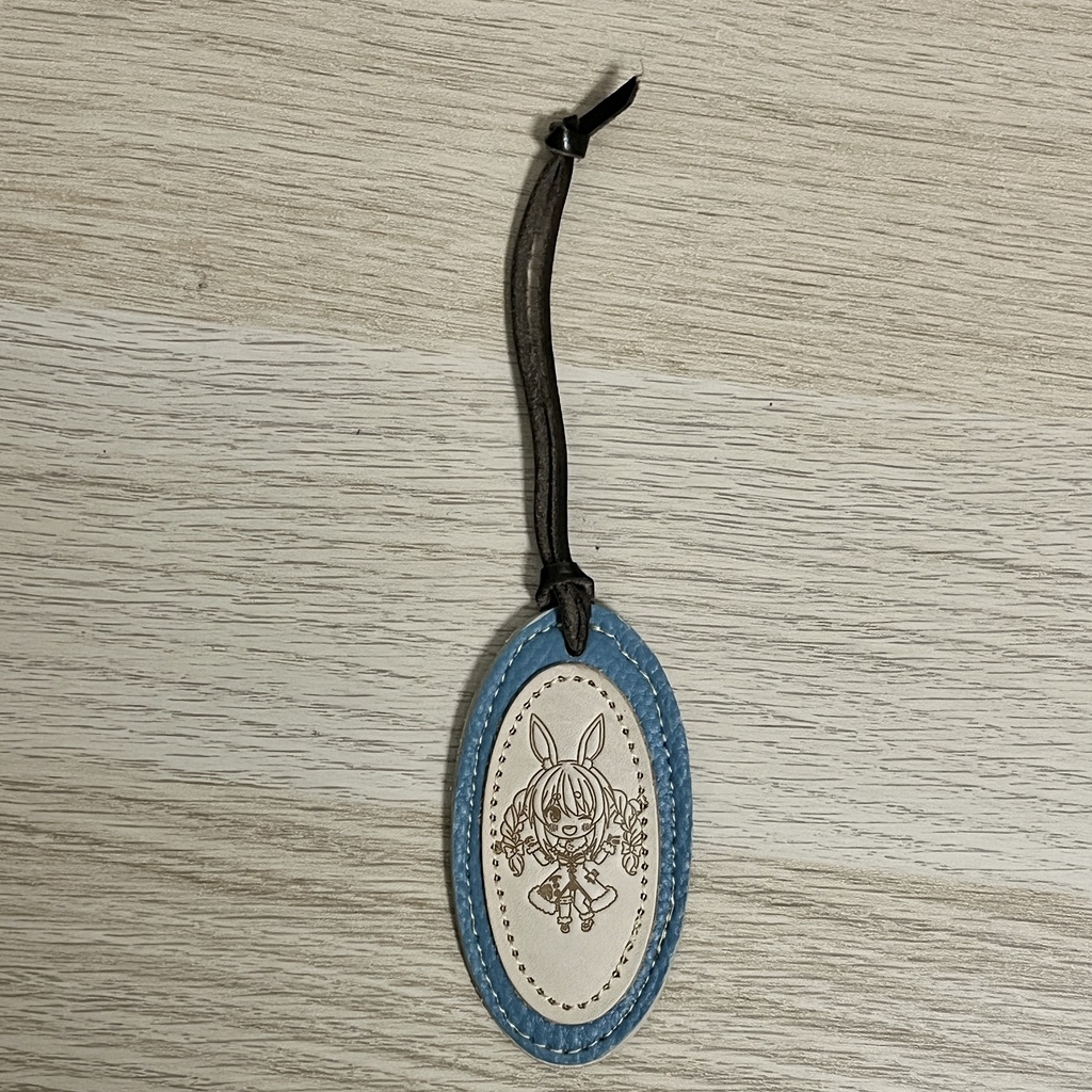 【非公式】兎田ぺこらの本革キーホルダー