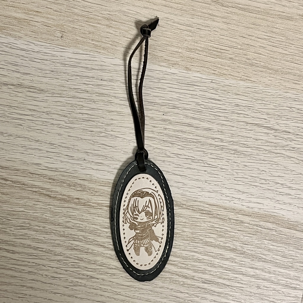 【非公式】白銀ノエルの本革キーホルダー