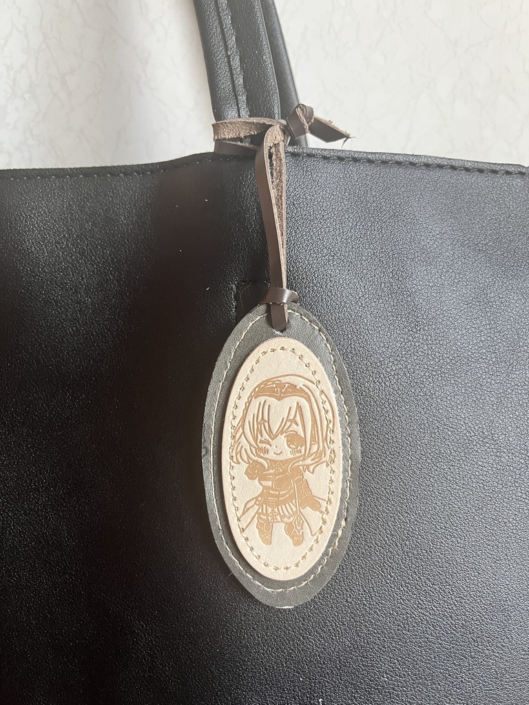 【非公式】白銀ノエルの本革キーホルダー