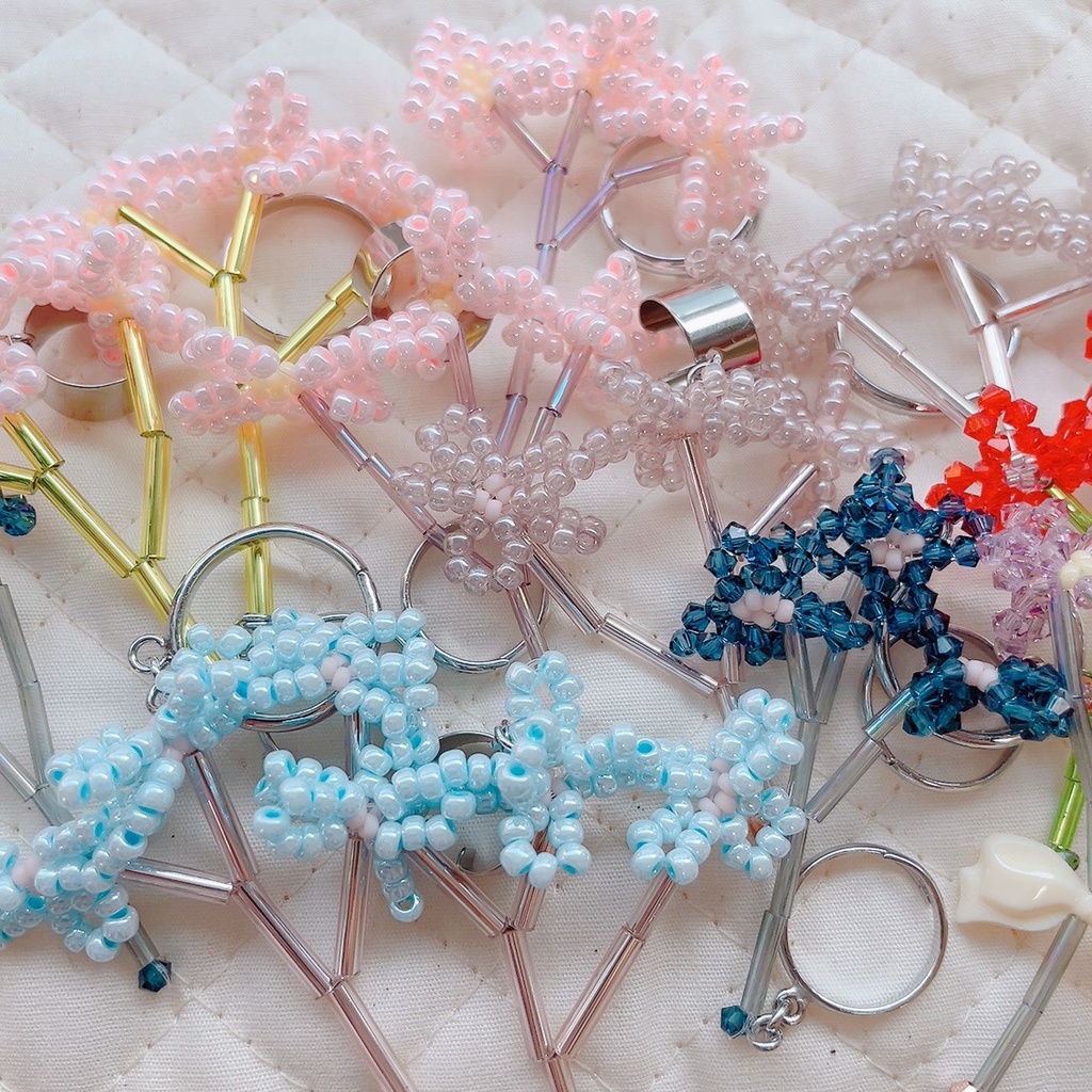 フラワーイヤーカフとリングのセット