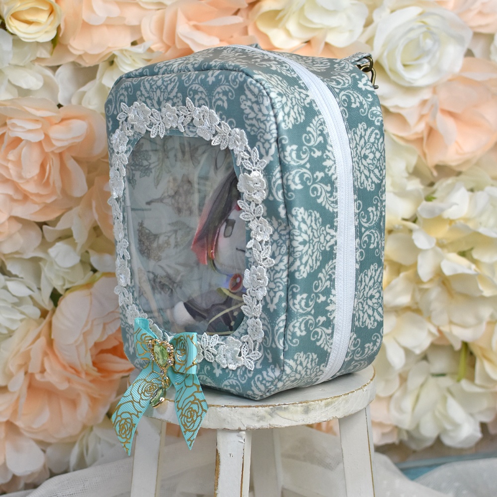 持ち手付きぬいポーチ(クラシックグリーン)