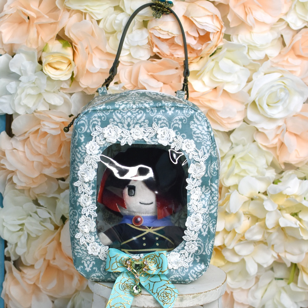 持ち手付きぬいポーチ(クラシックグリーン)