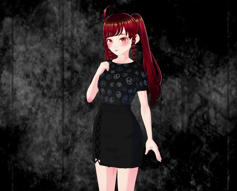 Grey Skull Print Mini Shirt (Skull Series)