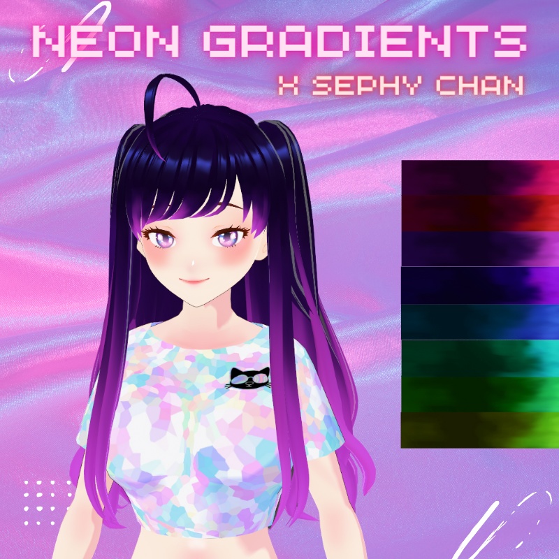 Neon Gradients Hair Texture by Sephy-Chan 