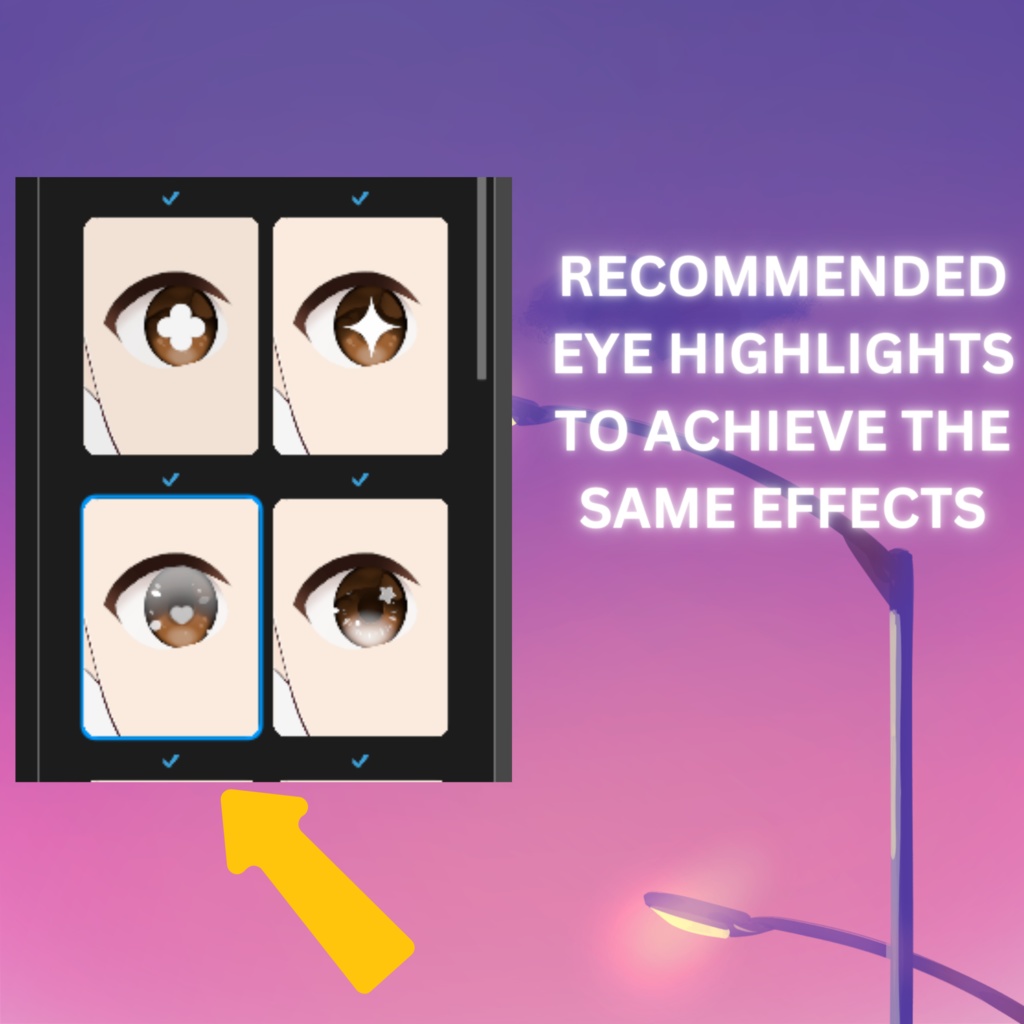 Anime Heart Eyes/ Irises (Vroid Textures -Handpainted)