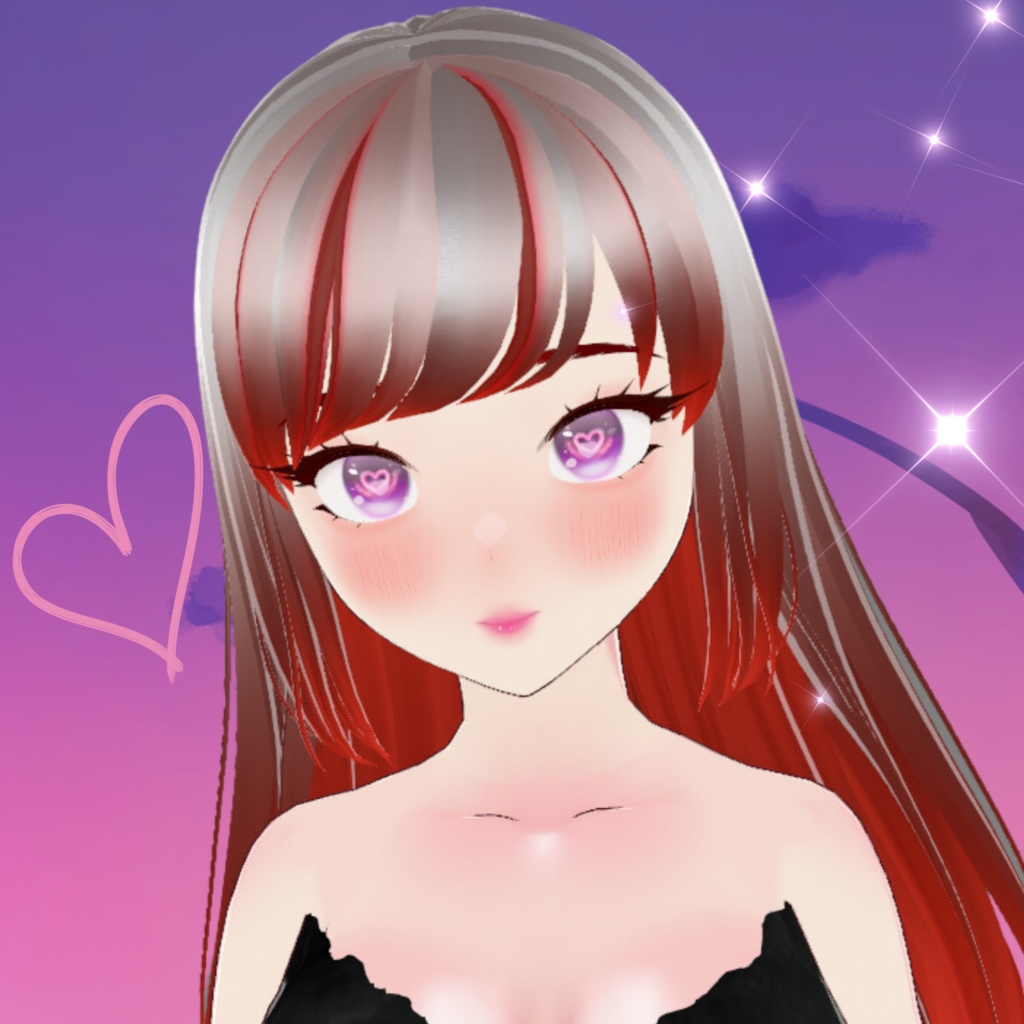 Anime Heart Eyes/ Irises (Vroid Textures -Handpainted)