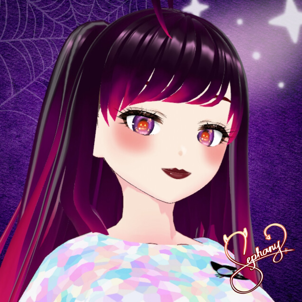 パンプキンチャームアイリス (Vroidテクスチャ - 手描き) - Pumpking Charm Iris Vroid Eye Texture (Handpainted)