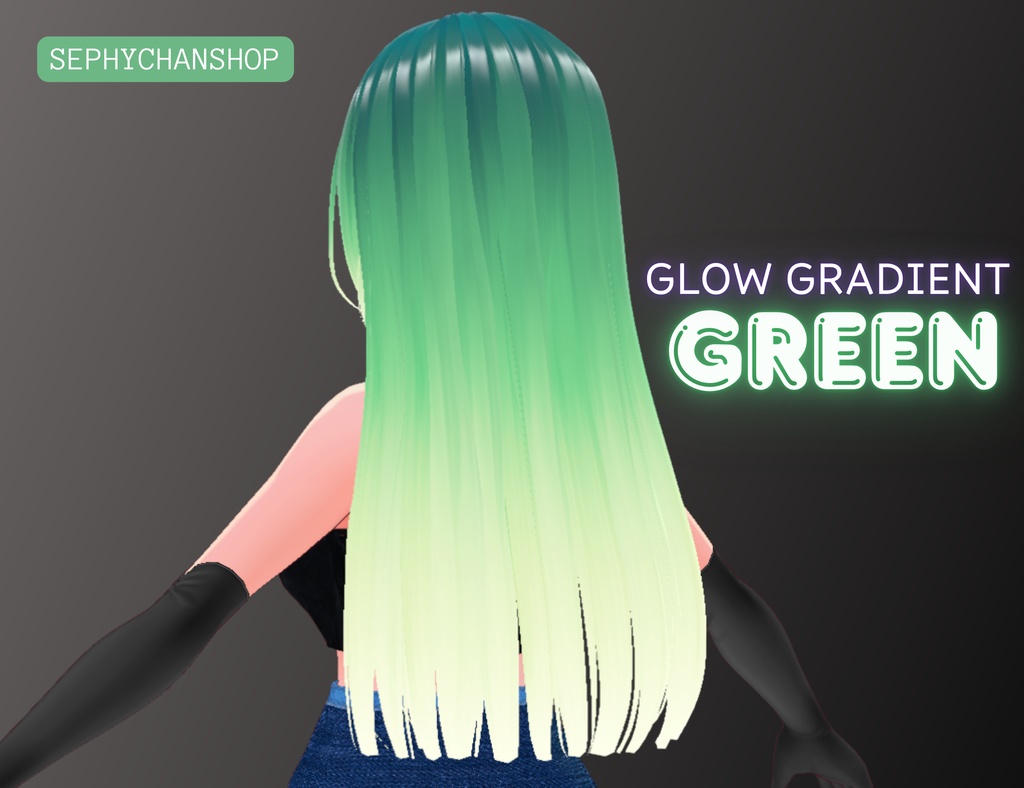 VRoid Hair Glow Gradient Texture – 6 Colors