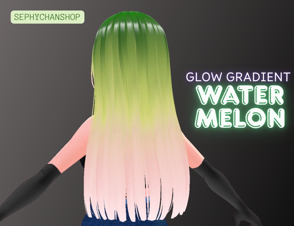 VRoid Hair Glow Gradient Texture – 6 Colors