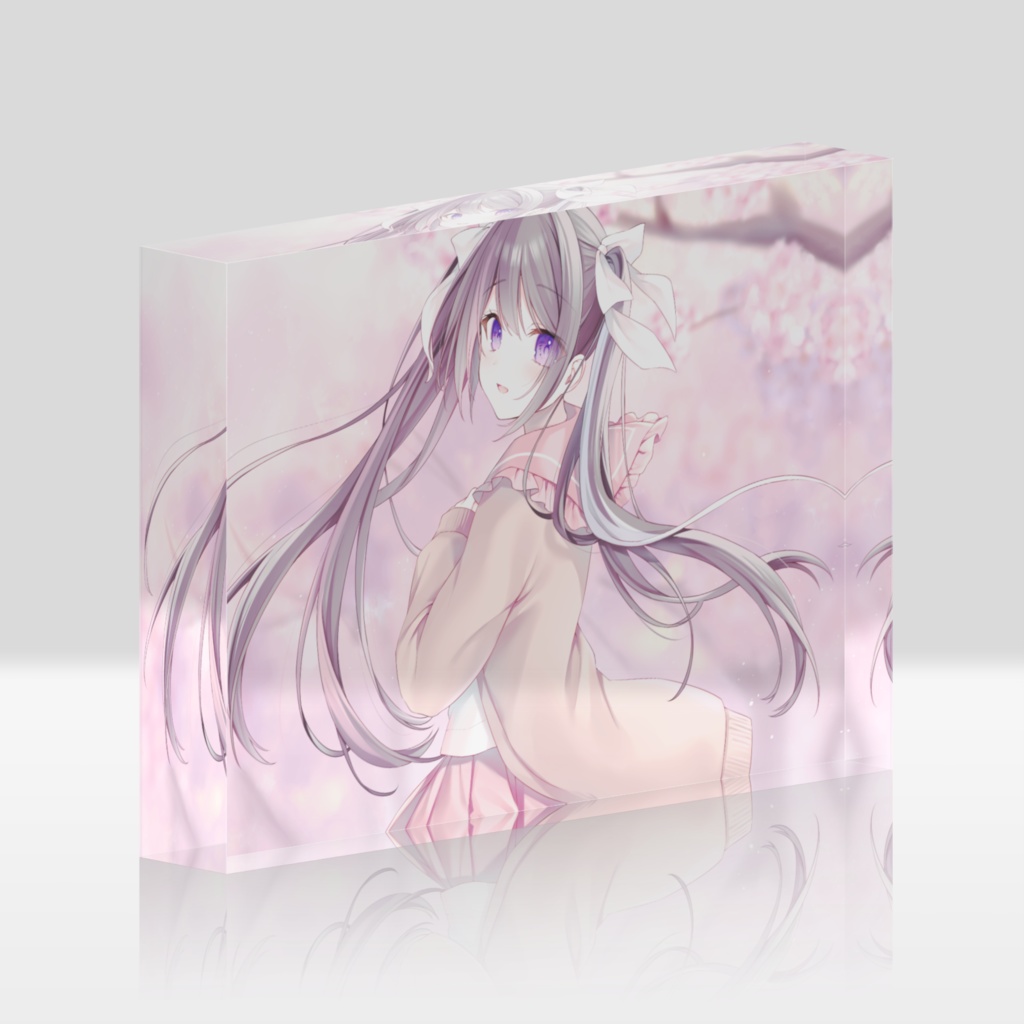 アクリルブロック 桜と成瀬