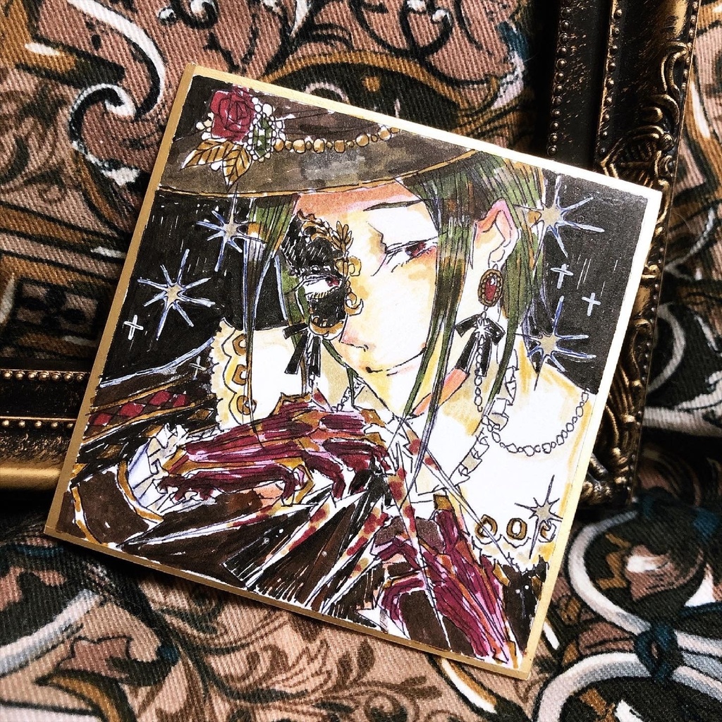 マスカレード衣装 ファントム色紙1