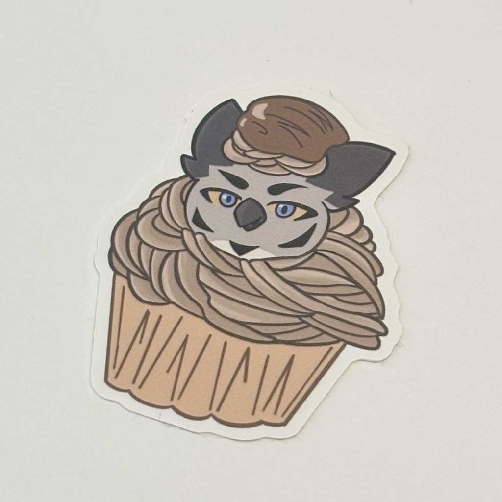 パリコレの最先端！？モンブランなアポロちゃん　ステッカー