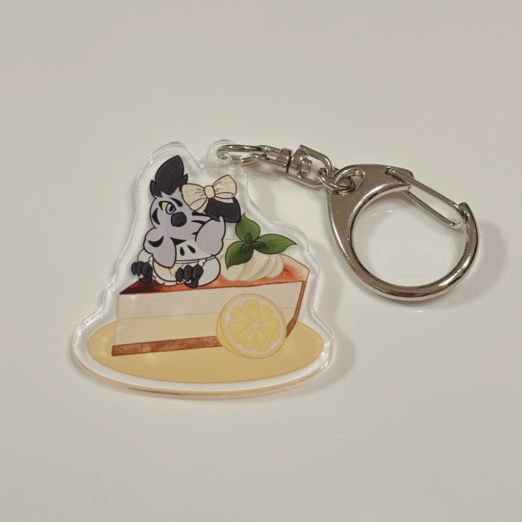 レモンチーズケーキなアポロちゃん　アクリルキーホルダー