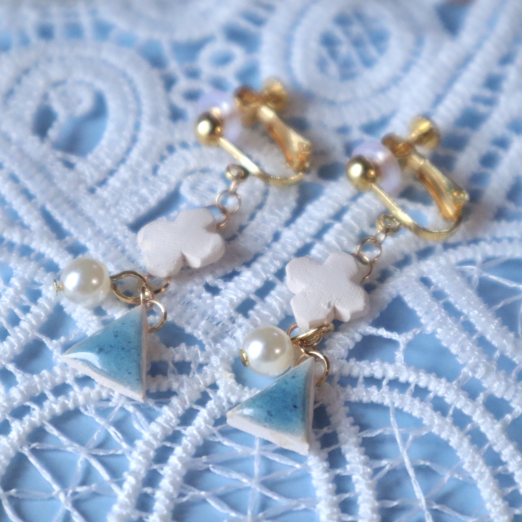 陶磁器イヤリング