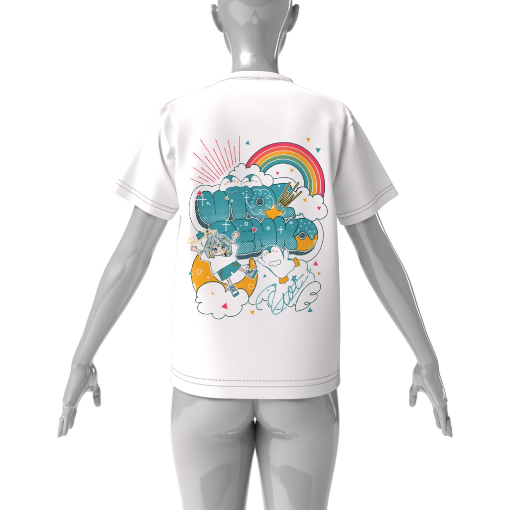 ゆるうとぺんTシャツ(ビッグシルエット・背面印刷)