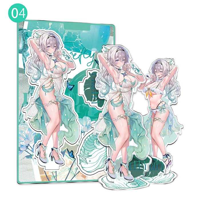 【C106 予約通販 】永劫の水着 アクリルフィギュア セット (特典の背景ボード付き) 崩壊スターレイル