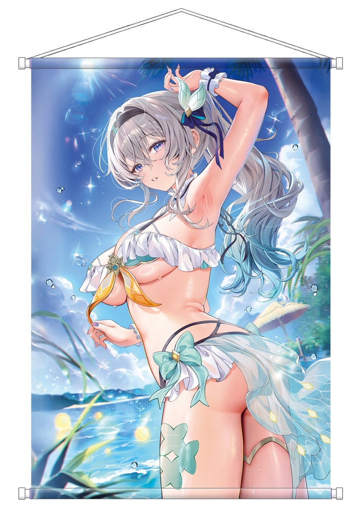 【C106受注生産 】 夏の水着 キャストリス&ヘルタ ホタル - タペストリー