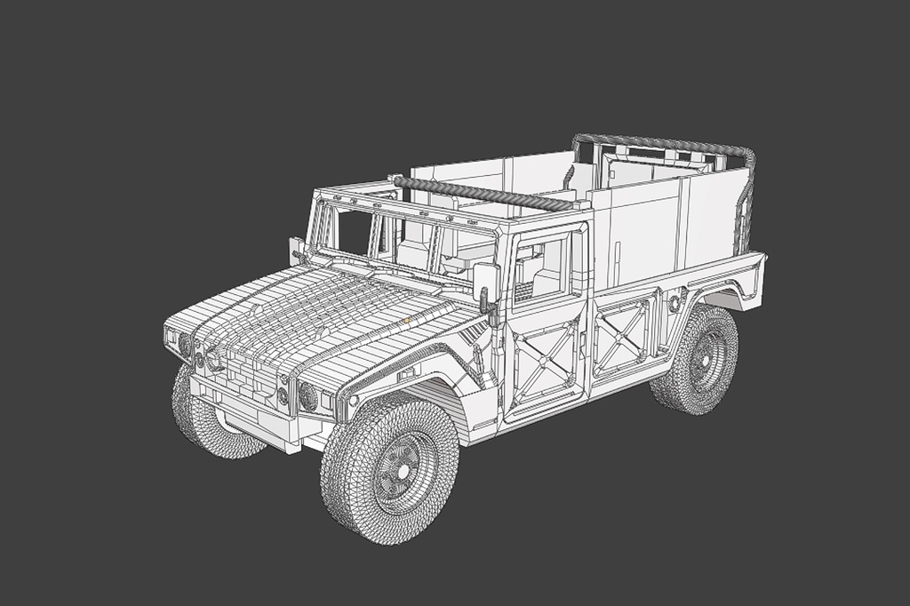 1/144 高機動車(Ⅱ型)/ IED走行間探知技術研究試作品 3Dプリント用 フリー素材