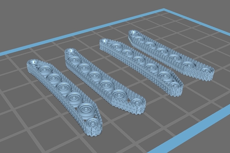 1/144 74式戦車用履帯 3Dプリント用フリーデータ(試作品)