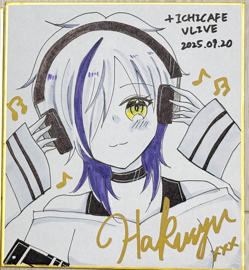 【＋ICHICAFE VLIVE vol.3】手描き色紙