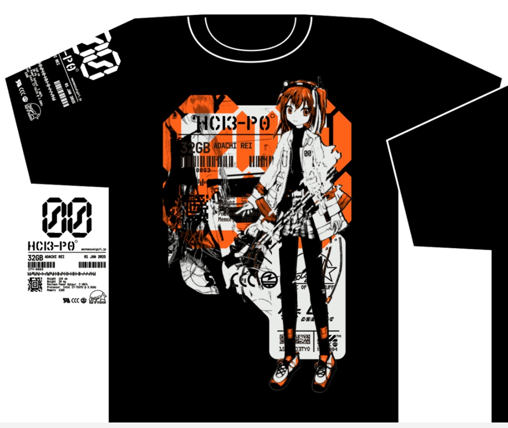 足立レイ 公式Tシャツ(CTCRECORDSコラボ)