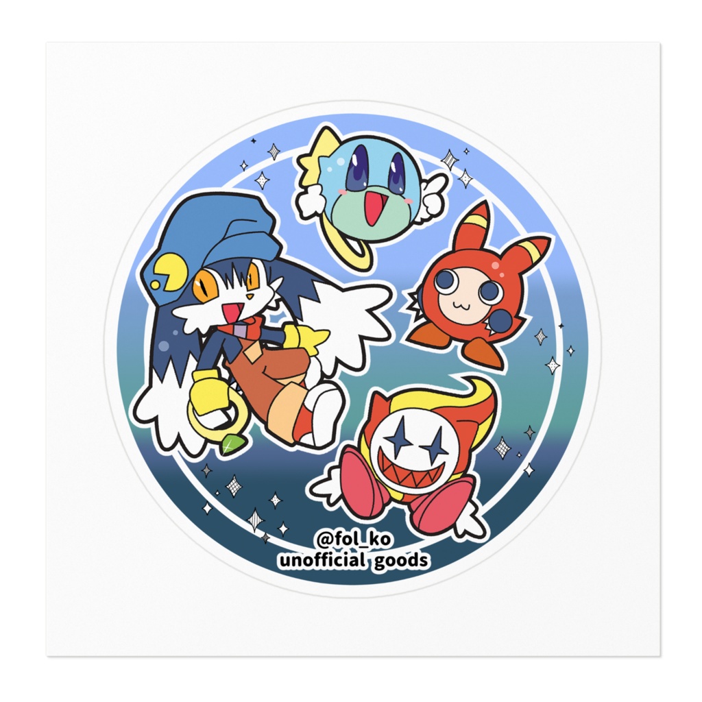 風のクロノアまんまるステッカー1