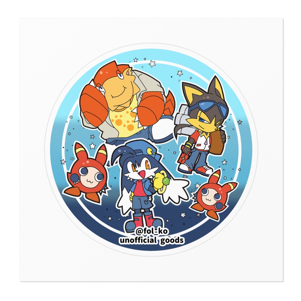 風のクロノアまんまるステッカー2