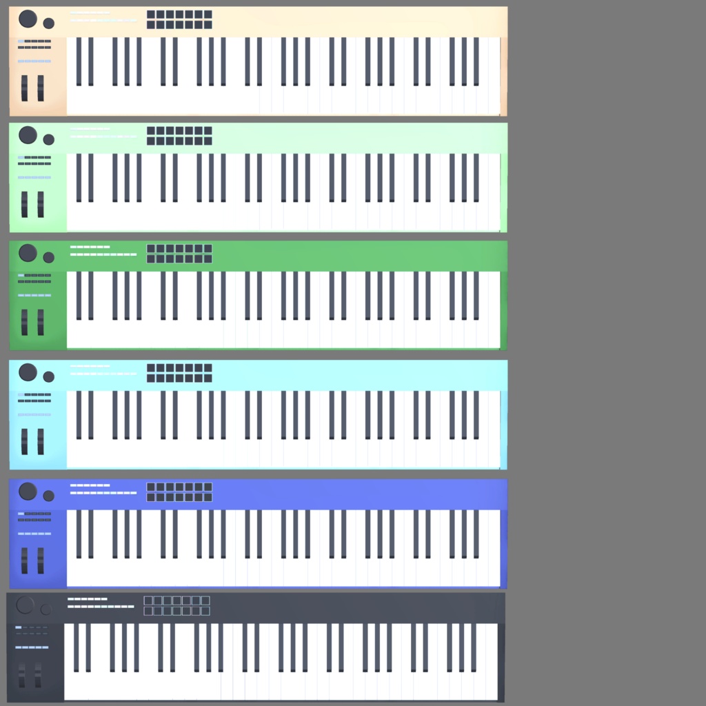 MIDIKeyboard 61鍵盤 よりどりカラーズ