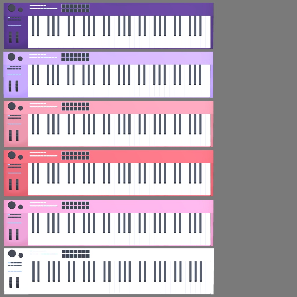 MIDIKeyboard 61鍵盤 よりどりカラーズ