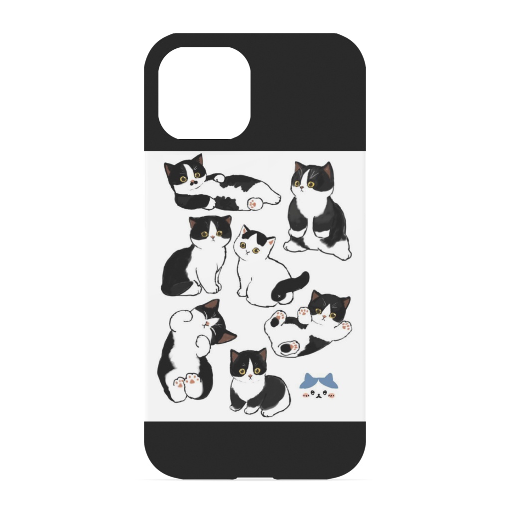 白黒ネコのiPhoneケース